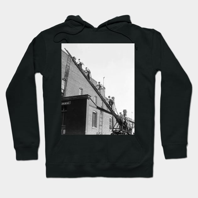 Firemen Training School, 1920. Vintage Photo Hoodie by historyphoto